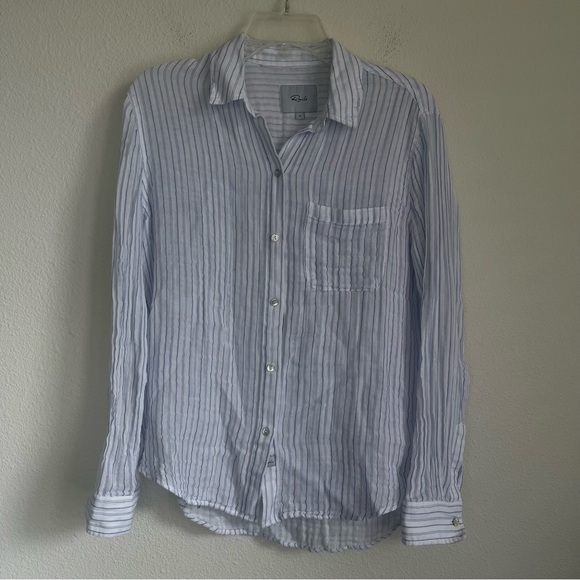 Rails Striped Button Down Long Sleeve Pocket Shirt - Picture 2 of 7